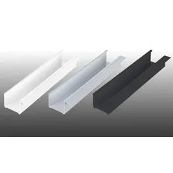 Alu Dachrinnen HT 90 - 6100 mm Kastenrinnen aus Aluminium - Pressblank / Weiß / Anthrazit - Regenrinne für Dächer bis 60 qm – ideale Drainagerinne