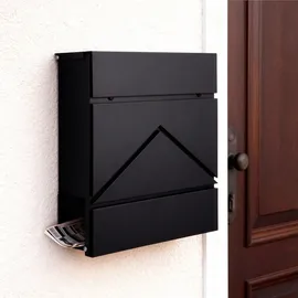 Relaxdays schwarz inkl. Zeitungsfach