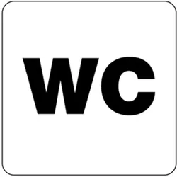 Schild Piktogramm WC, Kunststoff, 160x160 mm