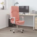 vidaXL Bürostuhl mit Massagefunktion Rosa Kunstleder