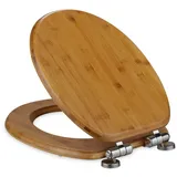 Relaxdays Toilettendeckel mit Absenkautomatik - Hellbraun