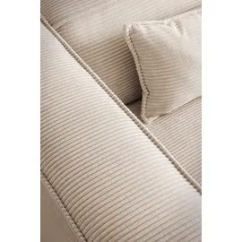 LeGer Home by Lena Gercke Ecksofa »PIARA XXL, Big-Sofa in Cord oder Leinenoptik, L-Form, mit Kedernaht«, wahlweise Ottomane rechts/links, schwarze Füße, extra tiefe Sitzfläche,