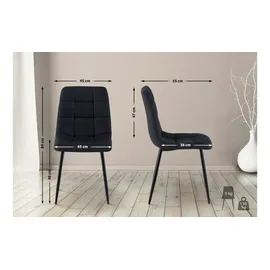 CLP Esszimmerstuhl Antibes Stoff schwarz