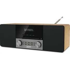 TechniSat DIGITRADIO 3 ASA – DAB+ Kompaktanlage mit Automatic Safety Alert (UKW, CD‐Player mit Resume, Bluetooth, USB, AUX-In, Kopfhöreranschluss, OLED‐Display, Radiowecker, 20 W RMS) Eiche