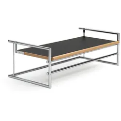 ClassiCon - Menton Beistelltisch, drehbar, Buche natur / Chrom / Linoleum schwarz / grau