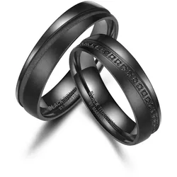 Partnerring MARRYA "BLACK TITANIUM by MARRYA" Gr. 70, schwarz (herren ring, schwarz), Fingerringe, Damen, 70, Titan
