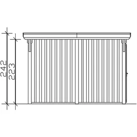 SKANHOLZ Carport Emsland 4,04 x 8,46 m unbehandelt mit Abstellraum