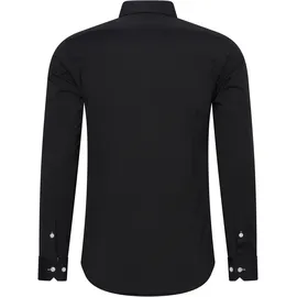 RUSTY NEAL Langarmhemd RUSTY NEAL, Herren, Gr. 4XL, EURO-Größen, schwarz-weiß (schwarz, weiß), 60% Baumwolle, 37% Polyester, 3% Elasthan, unifarben, Hemden, mit Krawatte