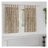 vidaXL Vorhänge 2 Stk Champagner 140 x 140 cm Samt 4107743