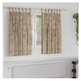 vidaXL Vorhänge 2 Stk Champagner 140 x 140 cm Samt 4107743