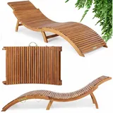 CASARIA Sonnenliege 190 x 60 x 51 cm braun klappbar