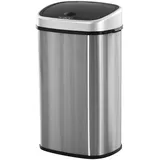 Homcom Automatik Abfalleimer mit Infrarotsensor Kücheneimer 58L Silber L40,9 x B28,9 x H75 cm - Silber