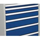 HP Autozubehör Schubladenschrank H1019xB1005xT736mm lichtgrau/signalblau 8 Schubl. Vollauszug