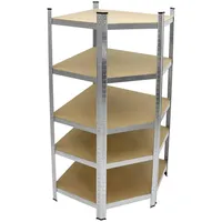 ECD Germany ECD-Germany Lagerregal Silber, Holzwerkstoff, 70x180x70 cm Freizeit, Heimwerken, Werkstatt