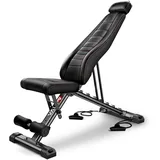 AsVIVA WB2 Hantelbank Klappbar | Verstellbare Hantelbank | Schrägbank | Negativbank & Flachbank | Trainingsbank für Zuhause | Max. 300 kg Belastung | Fitnessbank für Krafttraining & Muskelaufbau