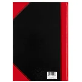 Bantex Notizbuch Chinakladde A4 blanko, schwarz/rot Hardcover 192 Seiten,