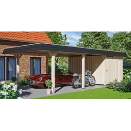 SKANHOLZ Carport Wendland 4,09 x 8,70 m unbehandelt mit Abstellraum