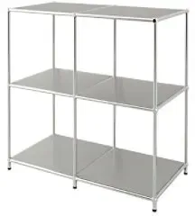 floordirekt Concept Epure Stahl Beistelltisch 780 x 400 x 820 mm Grau