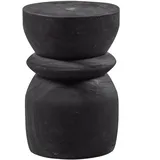 Woood Bikkel Hocker Holz Schwarz
