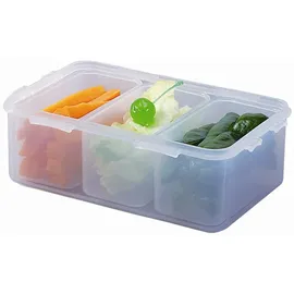Lock & Lock Vorratsdose rechteckig, 1,0 l mit 3 Innenboxen 205 x 134 x 69 mm