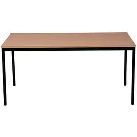 Gürkan Mehrzwecktisch buche rechteckig, Vierkantrohr schwarz, 160,0 x 80,0 x 75,0 cm