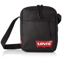 Levi's Men's Mini Crossbody Solid (Red Batwing) Cross Bag, Regular Black, One Size