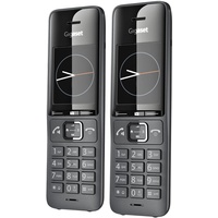 Gigaset Comfort 520HX Duo - 2 DECT-Mobilteile mit Ladeschale - Fritzbox-kompatiel, Schnurloses Telefon für Router & DECT-Basis, titan-schwarz [Kompatibel in DE, IT, FR, NL, BE, CHE, AUT] [Ohne Basis]