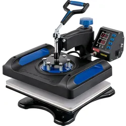 VEVOR Wärmepresse Maschine 30,48x38,1 cm schnelle Heizung 360 schwenkbar Digital Sublimation T-Shirt Vinyl Transfer Drucker mit Anti-Verbrühung Oberfläche, Canvas Tasche, Kissen
