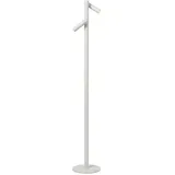 LUCIDE ANTRIM - wiederaufladbare Stehlampe Mit Leselampe - Akku/Batterie - LED Dim. - 2x2,2W 2700K - IP54 - Mit kabelloser Ladestation - Weiß