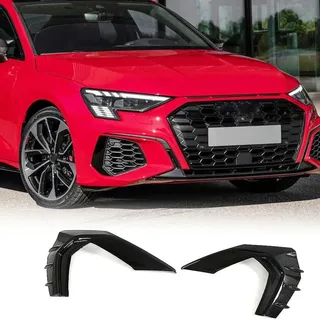 Olgyn Echte Carbonfaser-Frontstoßstangenflossen, Passend Für Audi S3 Rs3 8Y A3 Sline 2021–2023, Frontstoßstangen-Canards, Splitter-Verkleidung, Spoiler, Winglets, Splitter-Schutz, Karosserie-Kits