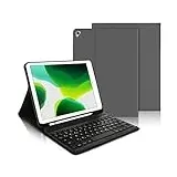 IVEOPPE Tastatur iPad 9. Generation, iPad 10.2" Tastatur mit Hülle (iPad 9./8./7. Generation), Magnetisch Abnehmbarer mit QWERTZ Tastatur für iPad Air 3 und iPad Pro 10.5, Greu