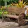 Outsunny Gartenbank 114 x 58 x 80 cm Braun