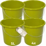 Novaliv Putzeimer 5L Grün 4 St.