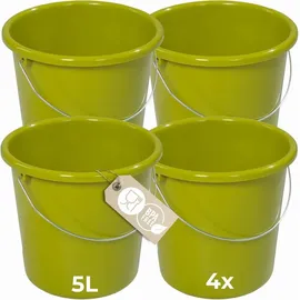 Novaliv Putzeimer 5L Grün 4 St.