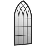 vidaXL Gartenspiegel Schwarz 100x45 cm Eisen