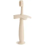 mushie Kinderzahnbürste Stern Design | Handzahnbürste für kinder mit Saugnapf, 0-6 Jahre | Stimuliert Zähne & Zahnfleisch, extra weiche Bürste | Sichere & Hochwertige | Shifting Sand
