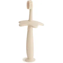 mushie Kinderzahnbürste Stern Design | Handzahnbürste für kinder mit Saugnapf, 0-6 Jahre | Stimuliert Zähne & Zahnfleisch, extra weiche Bürste | Sichere & Hochwertige | Shifting Sand