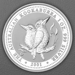 Silbermünze 1oz Kookaburra 2001 (Australien)