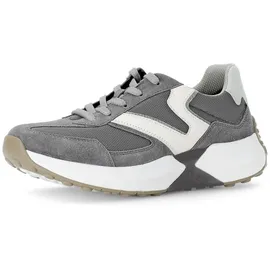 Gabor Damen, Low-Top Sneaker, Frauen Halbschuhe,schnürer,Business,Freizeit,straßenschuhe,Strassenschuhe,Grey/Off-White k.,40 EU / 6.5 UK