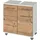 WELLTIME Waschbeckenunterschrank WELLTIME "Emmi, Breite 59 cm", weiß (weiß, silberfichte), B:60cm H:63,5cm T:32,5cm, FSC-zertifizierter Holzwerkstoff, Schränke, Waschbeckenunterschrank, Siphonausschnitt, Metallbeschläge