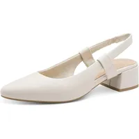 Marco Tozzi Damen Pumps weiches Feel Me Fußbett weiches Innenfutter Vegan Modisch, beige (Cream), 40 EU