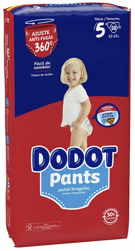 Einweg-Windeln Dodot Pants Größe 5 Höschen (58 Stück) - 5