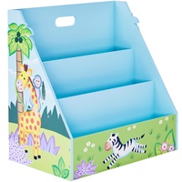 TEAMSON KIDS Kinder Bücherregall Stabiles Kinderregal Sunny Safari Fantasy Fields TD-13141A