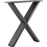 Simausrom Bankkufe X-Form Breite 380 mm Schwarzstahl schutzlackiert