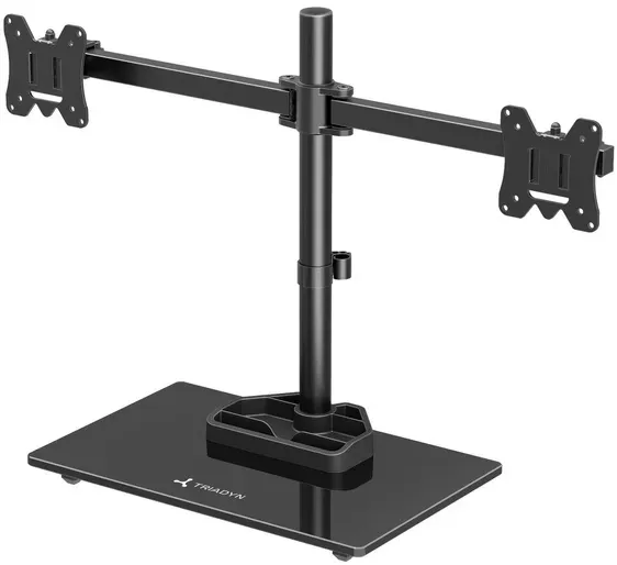 Neuer Schreibtischhalter Triadyn DuoBase für Zwei Monitore Fernseher 13-27