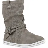 VAN HILL Damen Schlupfstiefel in Hellgrau