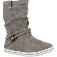 VAN HILL Damen Schlupfstiefel in Hellgrau