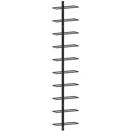 vidaXL Wand-Weinregal 10 Flaschen 0 x 0 x 0 cm Schwarz
