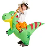 Spooktacular Creations Aufblasbares Kostüm Dinosaurier auf einem T-Rex Air Blow-up Deluxe Halloween-Kostüm - Kinder/Erwachsene