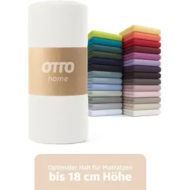 OTTO home Spannbettlaken Jersey 180 x 200 cm weiß